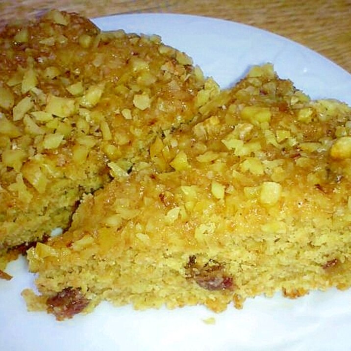 卵牛乳白砂糖なし ナッツ&フルーツの炊飯器ケーキ♪